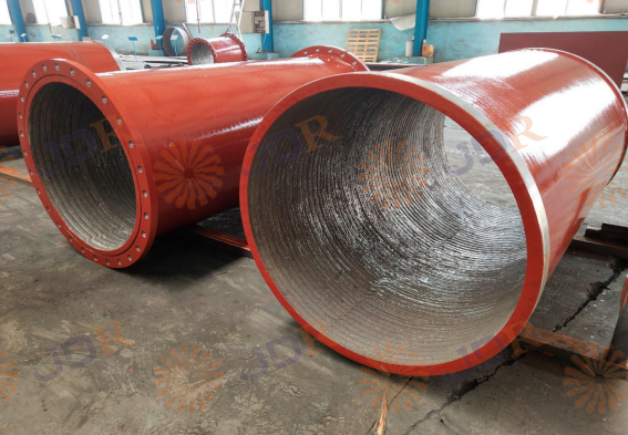 耐磨管道成品，堆焊耐磨管生產(chǎn)車間實景展示(圖1)
